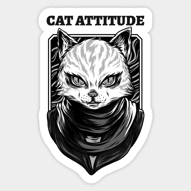 Cat Attitude Sticker by Purrfect Shop